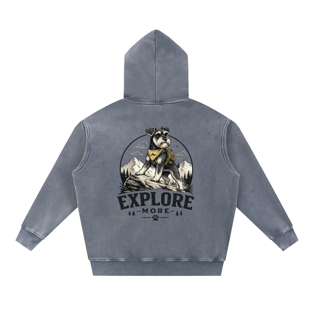 Explore More Hiking Schnauzer Oversized Hoodie