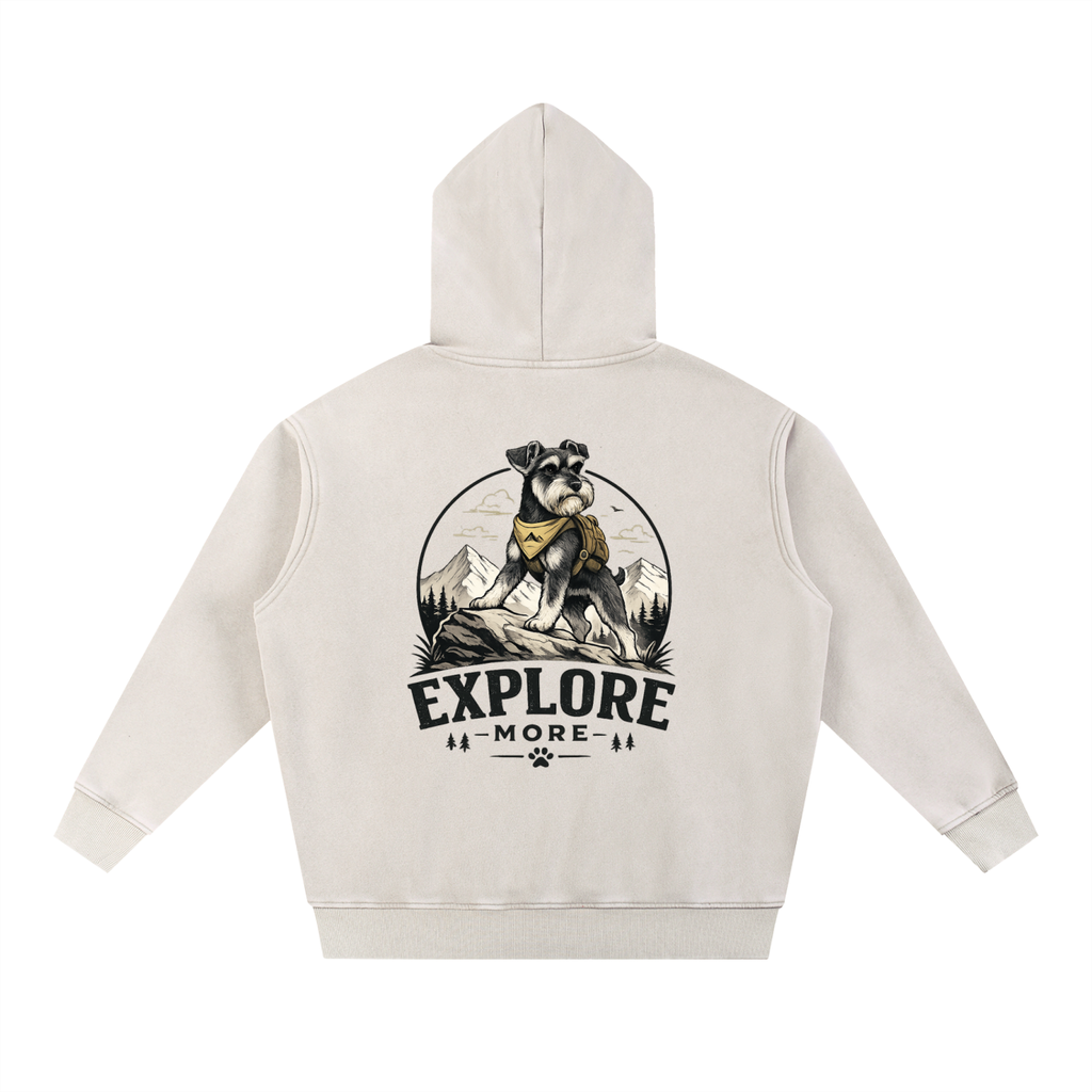 Explore More Hiking Schnauzer Oversized Hoodie