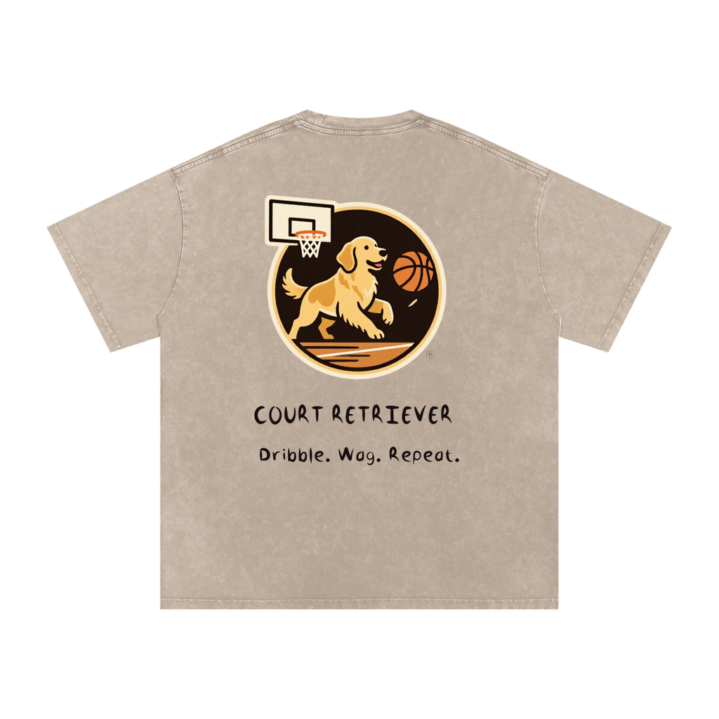 Court Retriever Golden Retriever Oversized Cotton T-Shirt