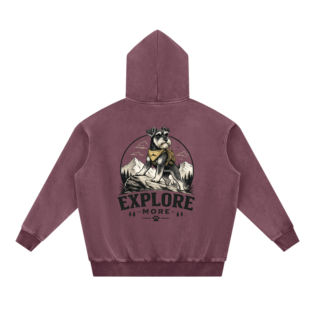 Explore More Hiking Schnauzer Oversized Hoodie