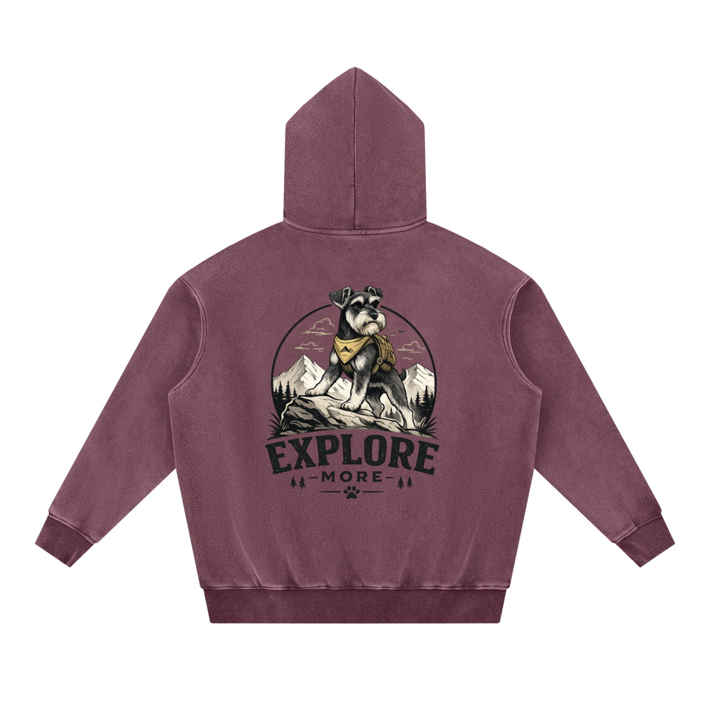 Explore More Hiking Schnauzer Oversized Hoodie
