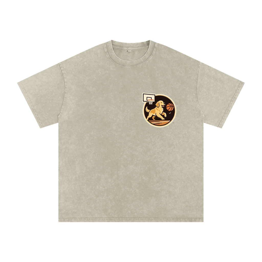 Court Retriever Golden Retriever Oversized Cotton T-Shirt