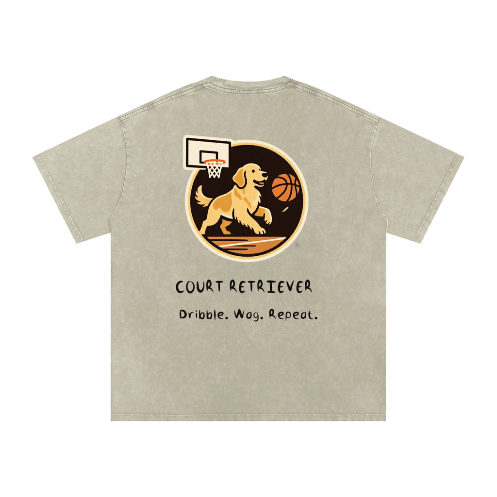 Court Retriever Golden Retriever Oversized Cotton T-Shirt
