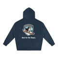 Bernese Mountain Dog Snowboarding Oversized Fleece Hoodie